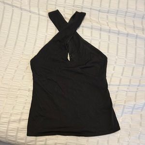 Black Criss Cross Tank Top